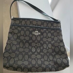 Coach Black and Gray Signature Crossbody Bag